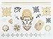 5 Sheets Metallic Tattoos Gold and Silver Flash By Modern Boho HUGE Collection (Namaste Collection)