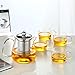 OBOR Small Glass Teapot with 304 Stainless Steel Infuser for Blooming and Loose Leaf Borosilicate Tea Kettle Tea Pot（450ml/15oz)