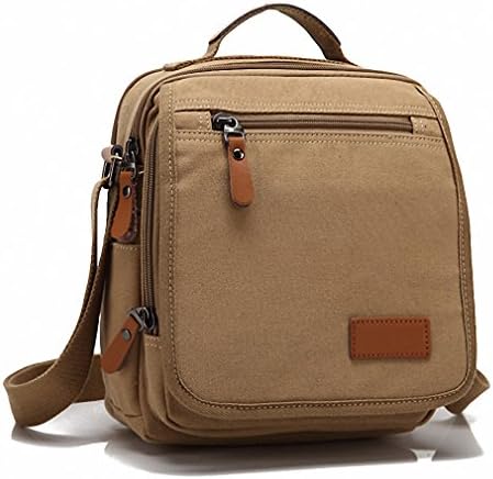 Men's Canvas Bag Vintage Messenger Bag Business Handbags Casual Travel Shoulder Bag Men Crossbody Bags Male Bolsa HQB1790 Khaki