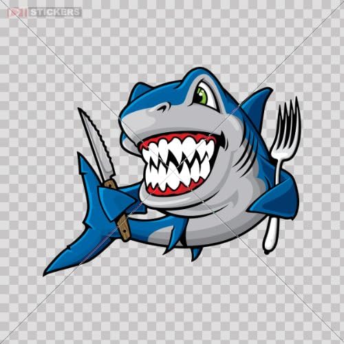 Decals Shark Order Doors Helmet Truck Motorcycle Note Book I Phone Size: 5 X 4.1 Inches Vinyl color print