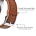 Compatible with Apple Watch Band, COVERY 38mm 40mm Watch Band Genuine Leather Strap Stainless Metal Buckle Compatible Apple Watch Series 4(40mm),Series 3, 2, 1, (38mm) Sport & Edition- Brown