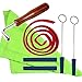 ASNOMY Piano Tuning Kit, 7pcs Professional Piano Tuning Tuner Tool Kit，Include 1 x Tuning Hammer, 1 x Temperament Strip, 1x Large Cleaning Cloth, 2 x Mutes Handles, 2 x Long Rubber Mutes