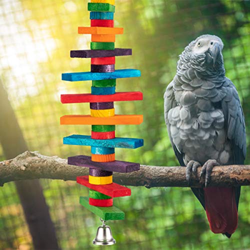 MEWTOGO 2Pcs Bird Parrot Chewing Sticks Toys Multicolored Natural