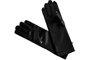 DreamHigh Kids Formal Stretch Satin Long Finger Gloves for Girl Children Party