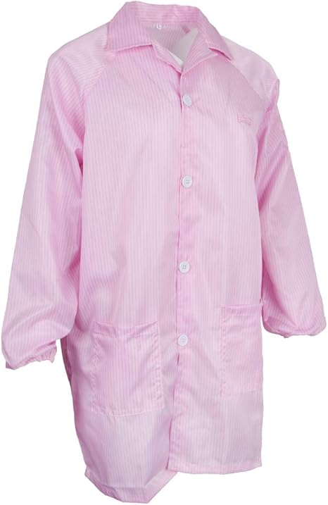 Amazon Co Jp プロ仕様 作業服 帯電防止スモック 防塵 静電防止 実験 産業用 全4カラー ピンク Diy 工具 ガーデン