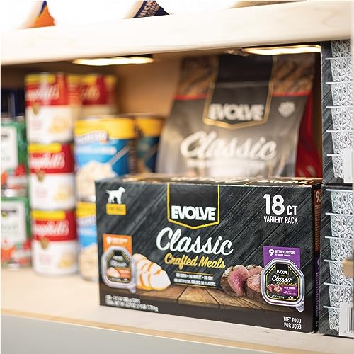EVOLVE CLASSIC CRAFTED MEALS VARIETY PACK CHICKEN RECIPE & WITH SALMON WET DOG FOOD | 3.5 OZ – 18 PACK