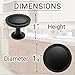 MP 26 Beautiful Cabinet knobs Flat Black (26) Pack - Round Solid Metal knobs - Free Hardware Screws for Doors and Drawers - 1-1/4