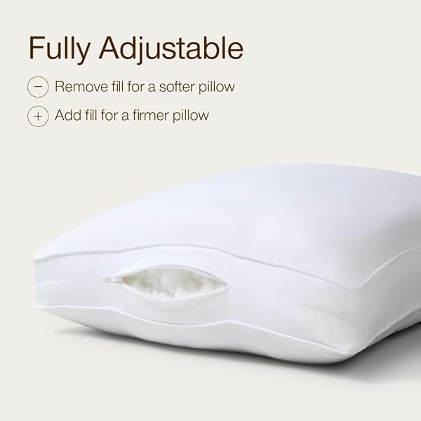 COOP HOME GOODS ESSENCE DOWN ALTERNATIVE PILLOW SET OF 2, QUEEN SIZE, BEST PILLOWS FOR SLEEPING, ADJUSTABLE ALTERNATIVE TO DOWN PILLOWS, LUXURY HOTEL PILLOW FOR BACK, STOMACH OR SIDE SLEEPERS