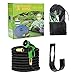 Kugoplay 100 Feet Expandable Garden Hose - Pressure Expanding Water Hose with Leakproof Solid Brass Fittings, 9 Functions Flexible Expandable Hose with Double Latex Core Extra Strength Fabric