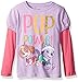 Paw Patrol Little Girls' Toddler Skye/Everest Pup Power! Toddler L/S 2-fer T-Shirt, Lilac/Hot Pink, 5T