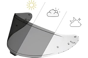 Puentemys CWR-F2 Photochromic Shield Helmet Visor Replacement for RF-1400, Z8, NXR2 Motorcycle Helmets (Clear to Smoke) (CWR-F2)