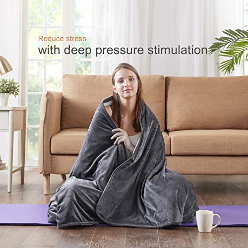 Degrees of Comfort Sherpa Weighted Blanket Throw Dualed Sided Soft Cozy