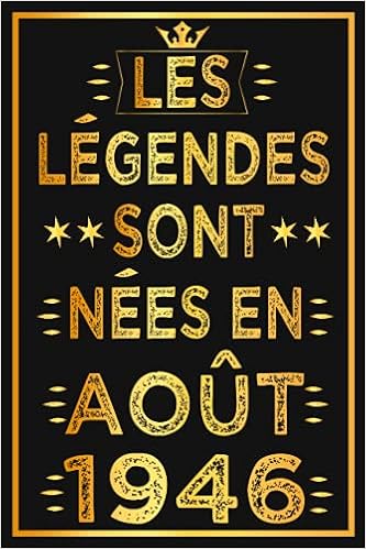 Amazon Com Les Legendes Sont Nees En Aout 1946 Joyeux Anniversaire 75 Ans Idee Cadeau Personnalise Pour Homme Et Femme Fille Garcon Soeur Frere Ado Note Citation Positive French Edition Mariam Aout 21 Libros