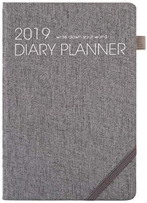 2019 A5 Monthly Weekly Planner Agenda Personal Diary Calendar Appointment Book Schedule Book with Shopping List, to Do List,Budget
