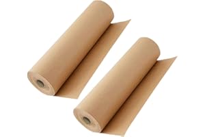 TOVINANNA 2 Rolls Kraft Wrapping Paper Each Plain Brown Packing for Birthday Presents DIY Craft Wrap for