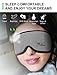 Sleep Mask, Voluex 3D Contoured Sleeping Eye Mask & Blindfold with Breathable Memory Foam for Men/Women/Kids, 100% Blockout Light Grey Eye Cover with Anti-Slip Adjustable Strap for Travel/Naps