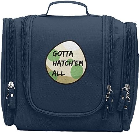 Travel Toiletry Bags Go To Catch Em' All Washable Bathroom Storage Hanging Cosmetic/Grooming Bag For Household Business Vacation, Multi Compartments, Waterproof Lining