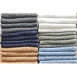 BEST TOWEL 24-Pack Washcloths - Extra-Absorbent - 100% Cotton - 12