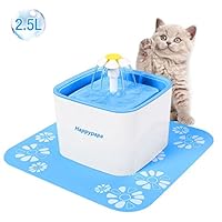 Happypapa Cat Water Fountain Dog Water Dispenser 2.5L Automatic Cat Fountain Ultra Quiet Drinking Pet Fountain Encourages Cats and Dogs to Drink More, Suit for Dog, Cat, Birds, Small Animals