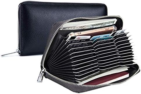 Clairty Card Holder Wallet RFID Blocking Leather Card Case Wallet Large Capacity (36 Cards)