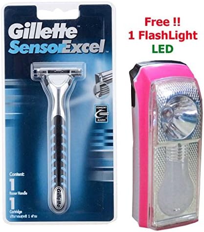 Honest Bee Presents.2 PCS X Gillette Sensor Excel Razor FREE 1 FLASH LIGHT