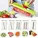 Mandoline Slicer - Potato Slicer - Vegetable Grater - Cutter for Cucumber, Cheese, Onion with 5 Stainless Steel Blades - Julienne Vegetable Slicer - Food Container - Mandolin Besutto