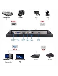 tpekka 10" pulgadas 1024 x 768 pantalla TFT LCD Monitor de vídeo (AV, VGA, BNC, HDMI) para PC Cam CCTV DVR