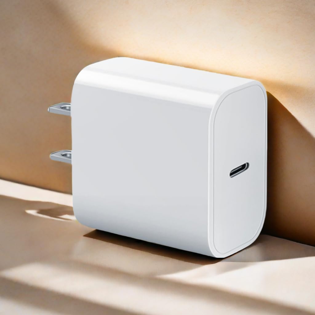 USB C Charger Block for Apple Watch iWatch Series Ultra/10/9/8/7/6/SE/SE2/5/4/3, Type-C PD Fast Charging USBC 20w Power Adapter Plug for iPhone iPad,2-Pack White (Cable Not Included)