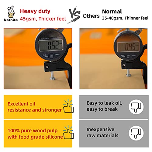 Katbite Unbleached Parchment Paper Baking Sheets, 120Pcs 12x16 Inch