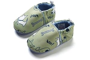 Timatego Toddler Baby Boys Girls Shoes Non Skid Slipper Sneaker Moccasins Infant First Walker House Walking Crib Shoes(6-24 Months)