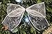 VATIN 2-1/2 inches Wide Snowflake Wired Sheer Glitter Ribbon White Silver Swirl Wired Organza Ribbon Roll