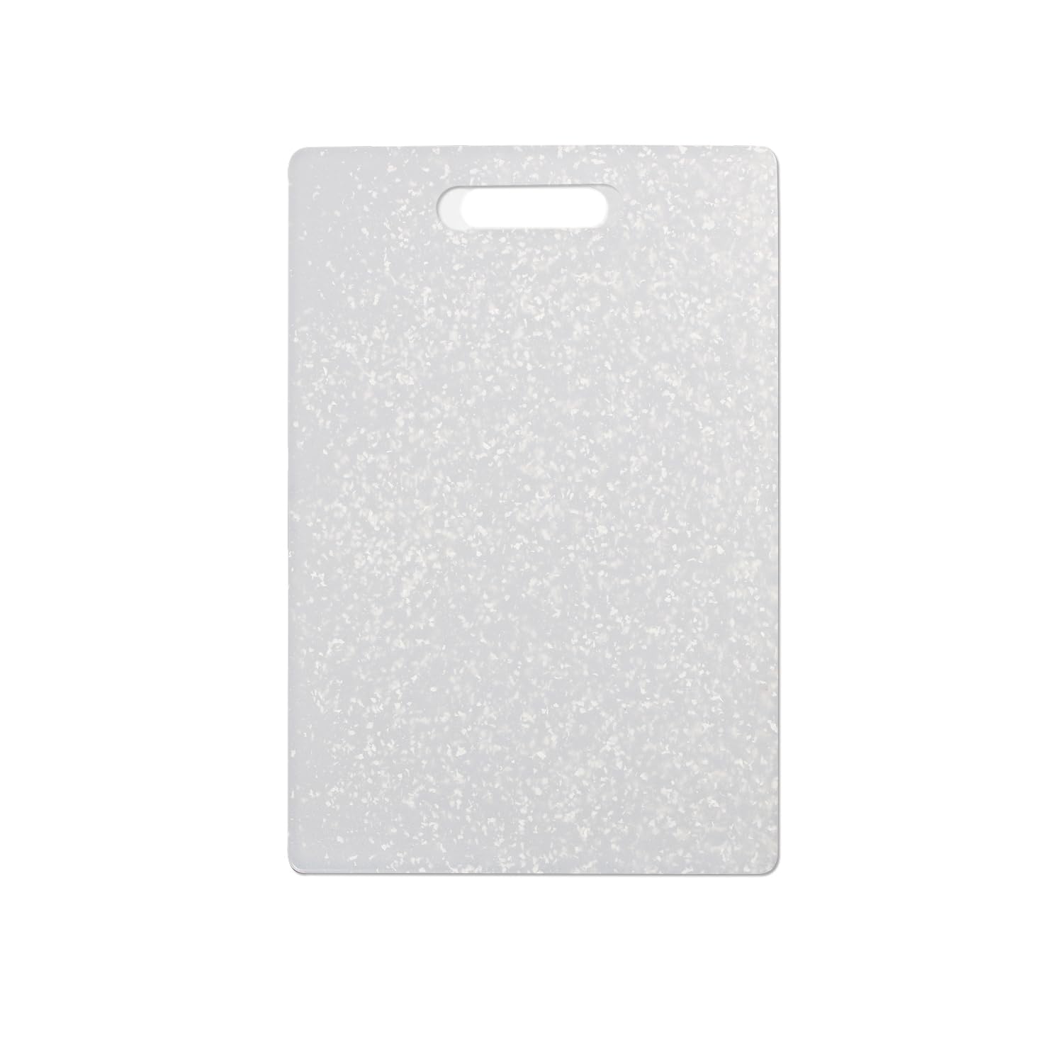 Dexas Classic Jelli Cutting Board with Handle, 9 by 15 inches, White Granite Pattern