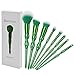 Becoyou Makeup Brushes set , 8 in 1 Green Contour brushes for Face Powder Foundation Concealer Eyeshadow Blush Cosmetics Blending Brush Tool