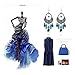 Beaded Tassel Dangle Earrings Vintage Retro Boho Chandelier Earrings For Women