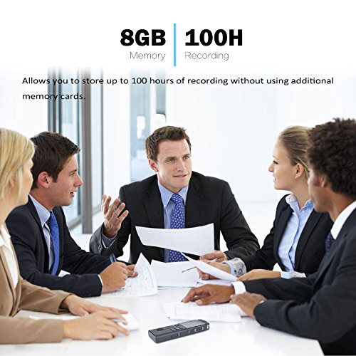 image for Digital Voice Recorder,ieGeek 8GB 1536Kbps USB Sound Audio Recorder Mu