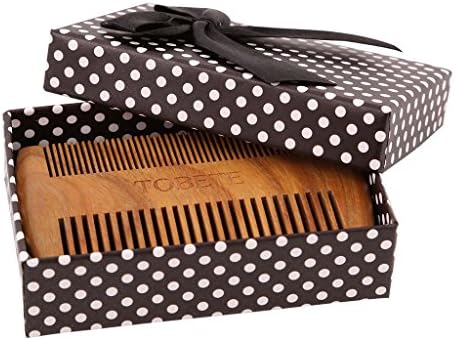 TOBETE Wooden Beard Comb Hair Comb Natural Pear Wood Natural Hatchet Style Brush for Hair