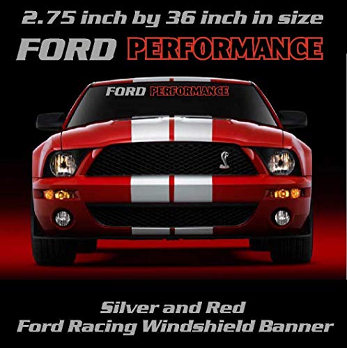 Amazon Com Silver And Red Ford Performance Windshield Banner