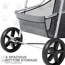 MoNiBloom 3 Wheels Pet Dog Cat Stroller for Small