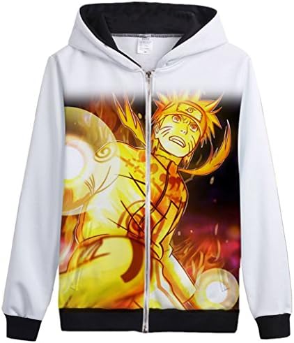 Adult Cartoon Uzumaki Naruto Uchiha Sasuke Cosplay Costume Anime Hoodie Zipper