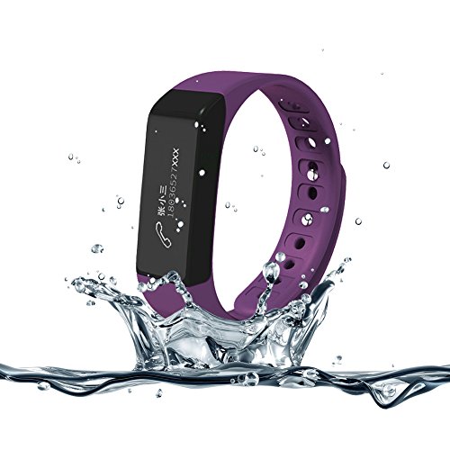 007plus T5 Plus Fitness Tracker Health Sleep Monitor Pedometer Activity Tracker Wristband (Purple)