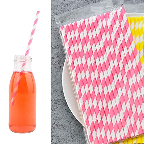 100 Stück Wiederverwendbar Trinkhalme Papier Straw Strohhalm Strohhalme für Geburtstag, Hochzeit, Baby-Dusche, Feiern… – Bild 7