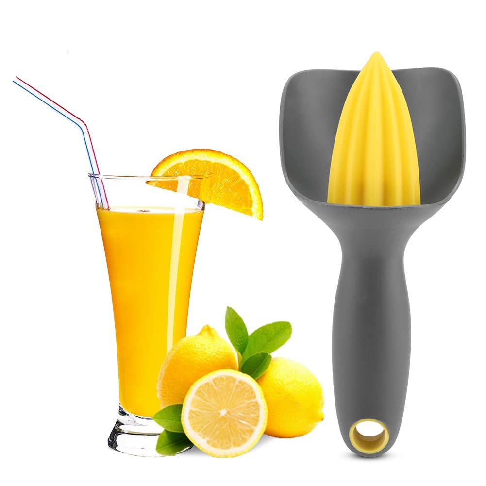 Lemon Juicer,Ergonomic Manual Mini Lemon Squeezer Juicer to Squeeze Oranges,Grapefruits,Lemons and Limes Ergonomic Handle and a Non Slip Base for Home Kitchen (Dark Grey) Kitchen Appliances