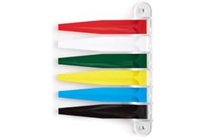 Kull Industries Exam Room Flags, Medical Door Flags for Doctor Offices, Hospitals, Clinics, Easy Identification, Durable, Reliable Room Status Sign, Primary Colors, 6 Flag System, 7-Inch