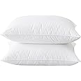 BHZ Goose Down Feather Pillows King Size Set of 2 Pack, Luxury Hotel Collection Bed Pillows for Sleeping Firm Soft Support for Side, Back, Stomach Sleepers, White
