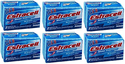 Brillo Estracell No-Scratch Wedge Edge Scrub Sponge, 12 Sponges, (6 X 2
Count Packs) Brillo Estracell No-Scratch Wedge Edge Scrub Sponge, 12 Sponges, (6 X 2
Count Packs)