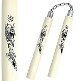 Goldenvalueable WHITE Foam Nunchucks / Nunchaku for Practice and Beginner Rubber Nunchucks for Kids Training