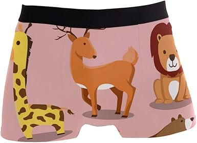 FANTAZIO - Calzoncillos para Hombre, diseño de Jirafa, Alce, león, Elefante, pájaro, Ropa Interior para Hombre: Amazon.es: Ropa y accesorios