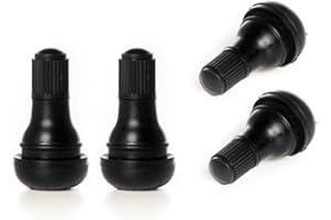 Circuit Performance Shorty Black Valve Stems TR412 TR-412 22mm Low Profile (Set of 4)