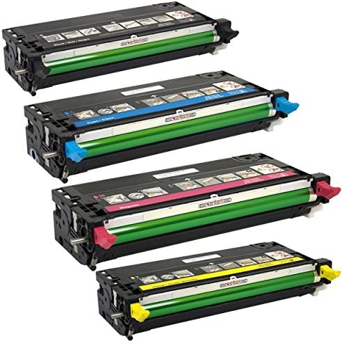 Toner Tech- High Yield Remanufactured OEM Toner Cartridge Replacement Set (113R00726,113R00723,113R0074,113R00725) for Xerox Phaser 6180 Set (Complete Set)