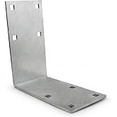 Stationary Dock Corner Plate, 10.25" L Galvanized Outside Corner, Hardware Heavy Duty Boat Dock Steel Corner Plate with 1/2" Holes, Thickness 6mm, Ideal for Dock Maintenance - NO Carriage Bolts
